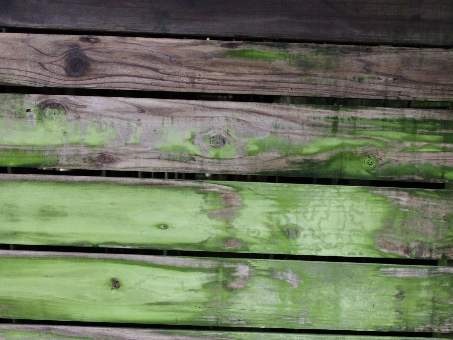 Green — Weathered painted planks